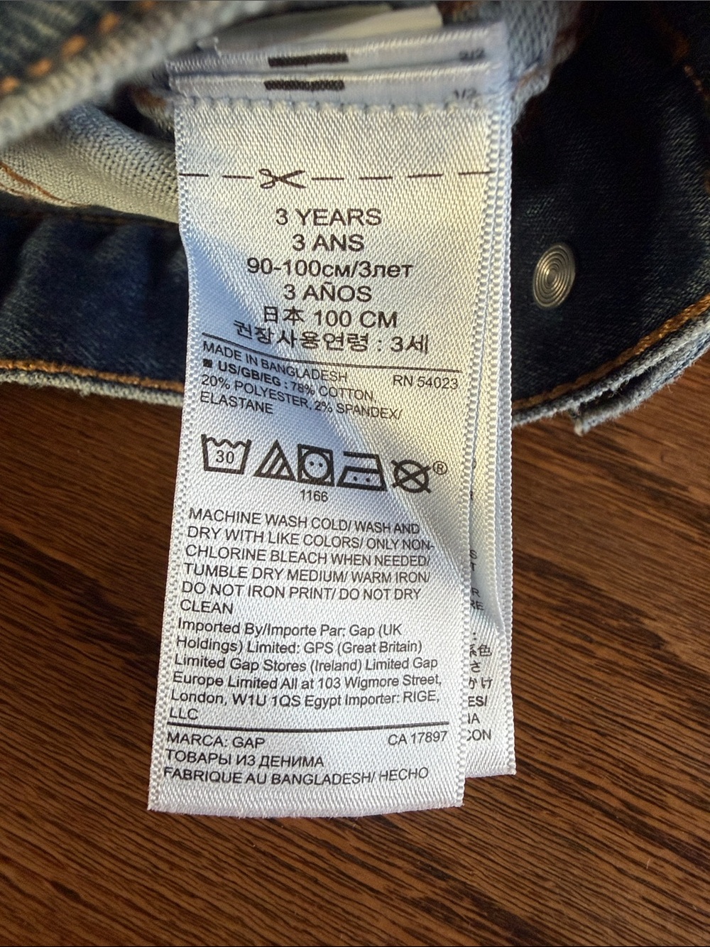 GAP Kids Blue Denim Jacket - Button Front with Chest Pockets - Picture 6 of 7